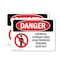 Signmission Chemical Storage Area Keep Out Danger Sign, Plastic, 14in W x 10in L, 2PK OS-2PACK-DS-P-1014-L-1063 - alternate 1